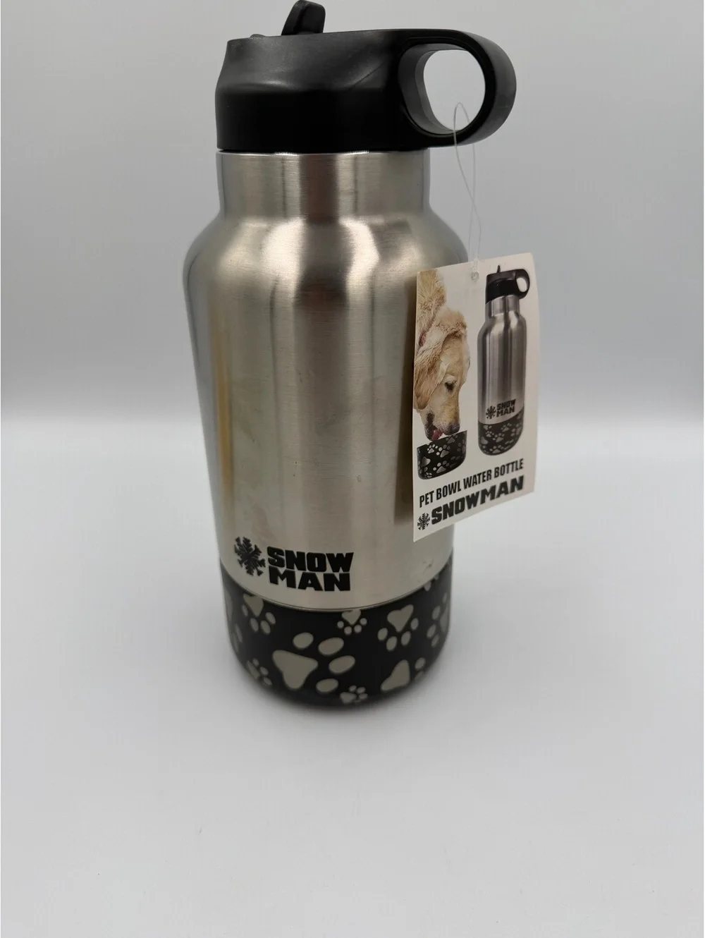 33 oz Snowman Pet Bowl Water Bottle Stainless Steel Vacuum Insulated Flask